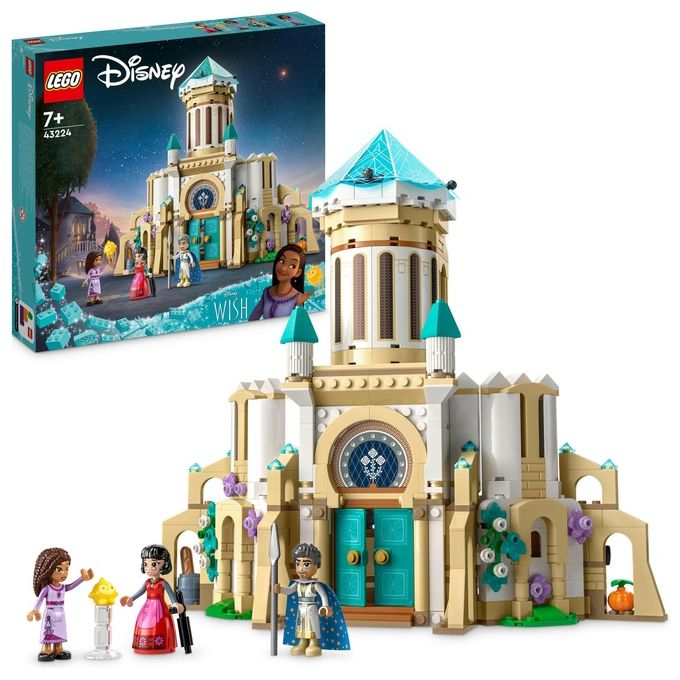 LEGO Disney Wish 43224 Il Castello di Re Magnifico, Gioco da Costruire dal Film Wish con Mini Bamboline, Regalo di Natale