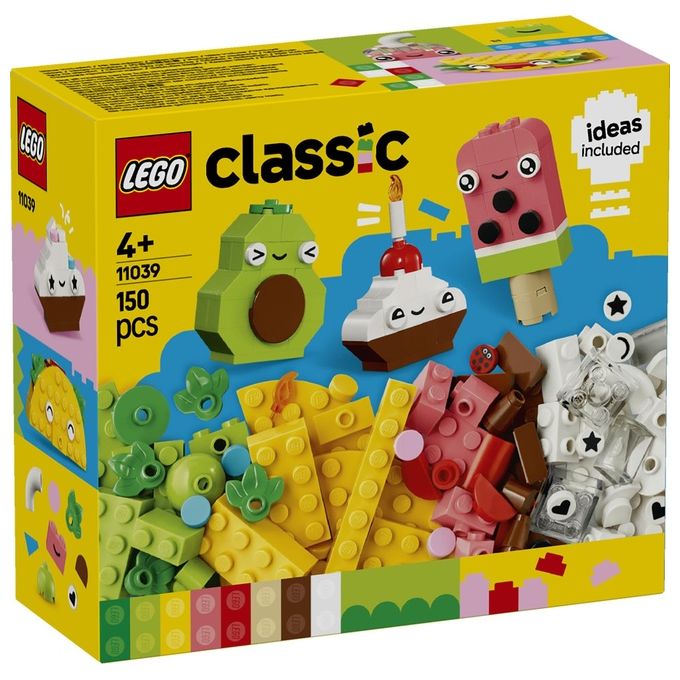 LEGO Classic Alimenti Creativi Piccolo Set di Giochi di Fantasia per Bambini e Bambine da 4 Anni in su con Cibo Giocattolo in Plastica da Costruire e Ricostruire in Altre Forme Idea Regalo 11039