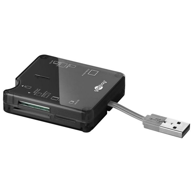 Goobay 95674 Lettore di Memorie USB 2.0 All-In-One Nero