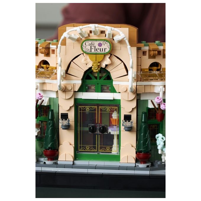 LEGO 10362 Icons Kit Modellismo Fai da Te per Adulti con Libreria Decorativa e Café Francese 1101 Pezzi colore Nero