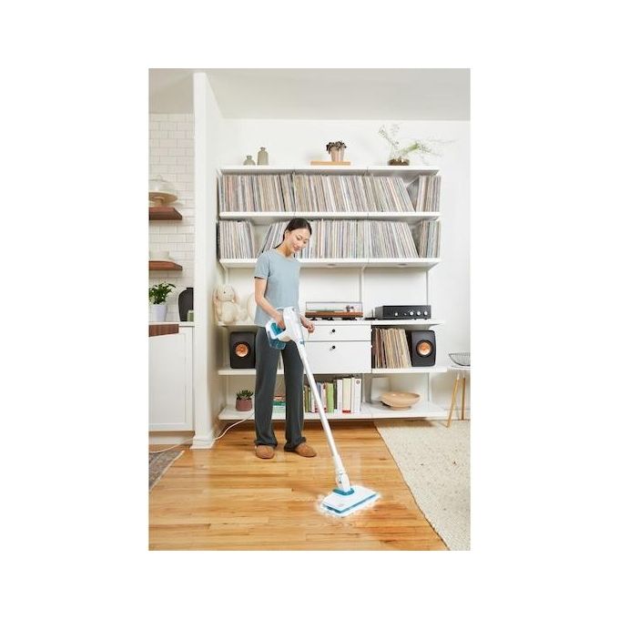 Black+Decker BHSM15FX08 – Pulitore a vapore 2 in 1, capacita' serbatoio 0.5 L, Potenza 1500 W, Pressione vapore elevata, Autonomia fino a 20 min, Kit estensione incluso, Colore Bianco-Arancio