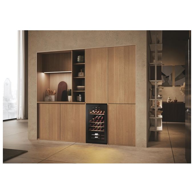 Haier Wine Bank 50 Serie 3 HWS34GGH1 Cantinetta Vino con Compressore Libera Installazione Nero 34 Bottiglie