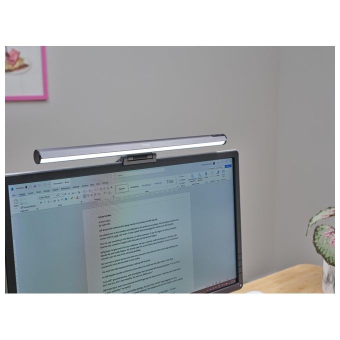 Trust Luce Monitor Modello 25483 Shyne Light Bar Nero e Grigio