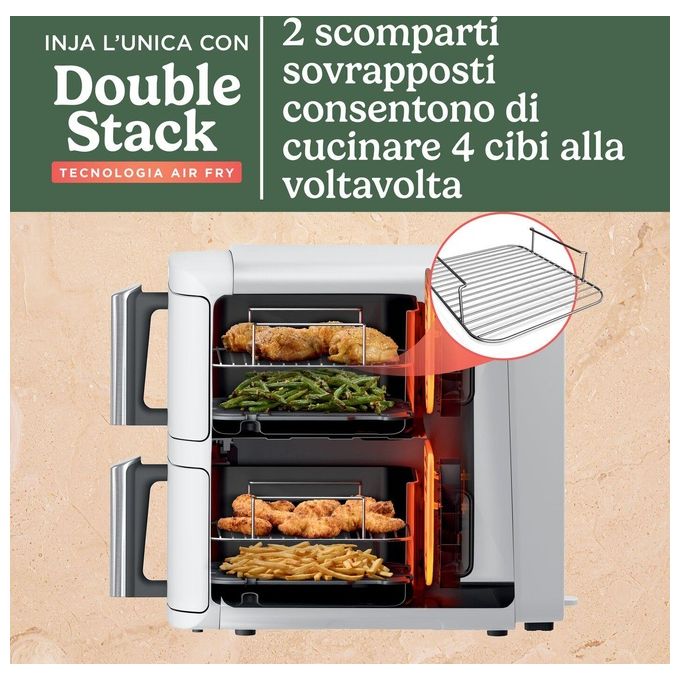 Ninja SL400EUWH Friggitrice ad aria Doublestack xl 9 5 lt - bianco