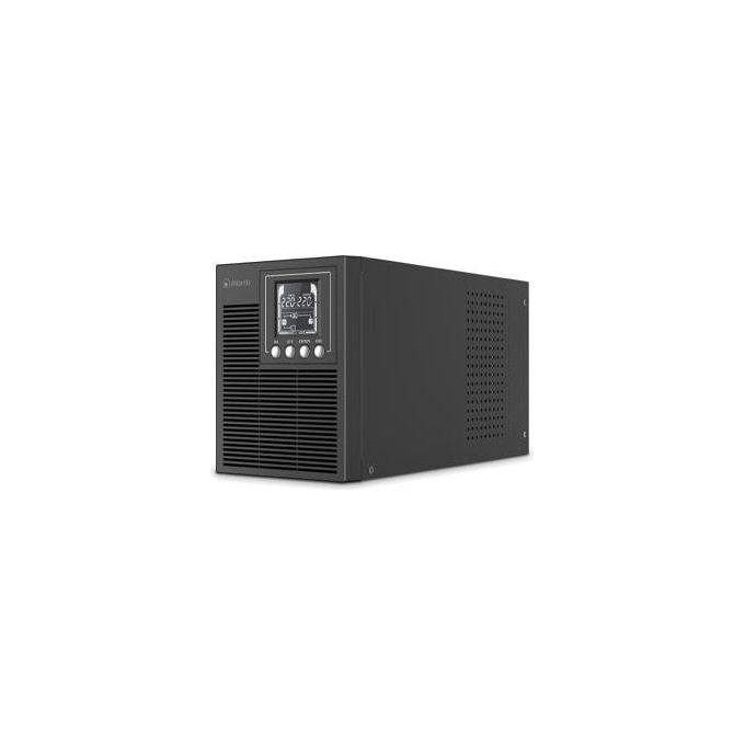 Atlantis A03-OP1002XLN UPS OnLine 88% Piu' Silenzioso Gruppo di Continuita' Server Doppia conversione Onda Sinusoidale Pura 1000VA 700W, Ventola Low Noise Gelid 23,6 dbA,USB,2 Schuko + 1 IEC, 2x12V-9Ah