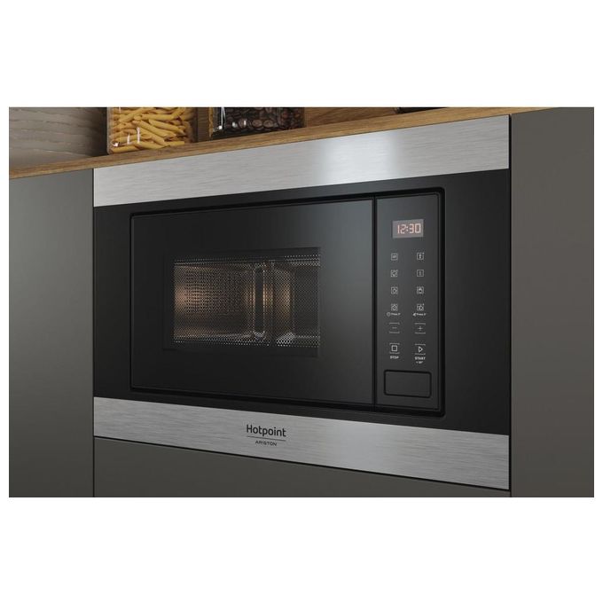 Hotpoint MF20S IX HA Forno a Microonde Capacita' 20 Litri Potenza 800W 21 Funzioni automatiche Programmi automatici Nero-Acciaio Inossidabile