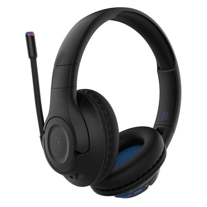 Belkin SoundForm Inspire Cuffie Wireless Over Ear con Microfono Integrato per Bambini Nero