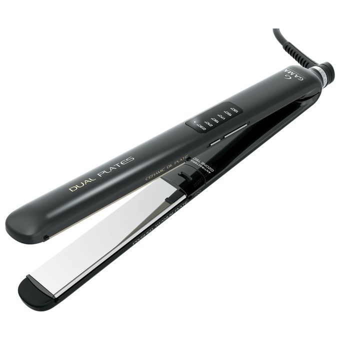 Ga.Ma Piastra Capelli Dual Plates Led 4D Nero