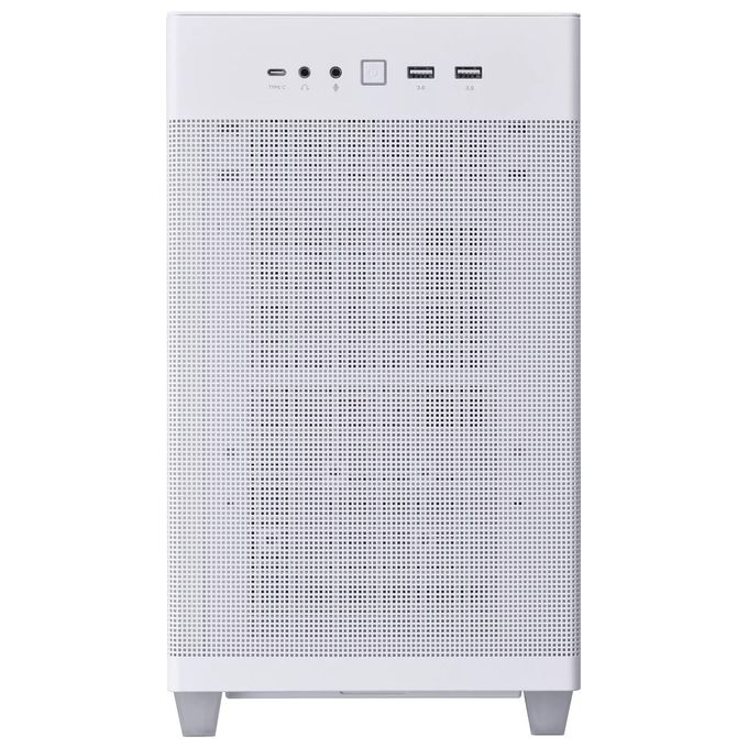 ASUS Prime AP201, case MicroATX, 33 litri, pannelli laterali tool-free e una mesh quasi filtrante, supporto per dissipatori da 360mm, schede grafiche lunghe fino a 338 mm e PSU ATX standard. Bianco