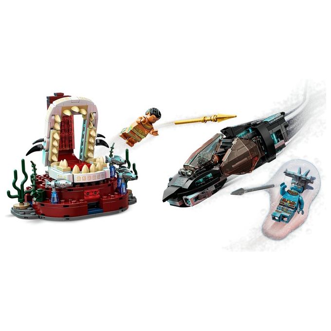 Lego 76213 Marvel La stanza del trono di Re Namor Set da costruzione Black Panther Wakanda Forever 3 Minifigure Shuri Attuma Re Namor