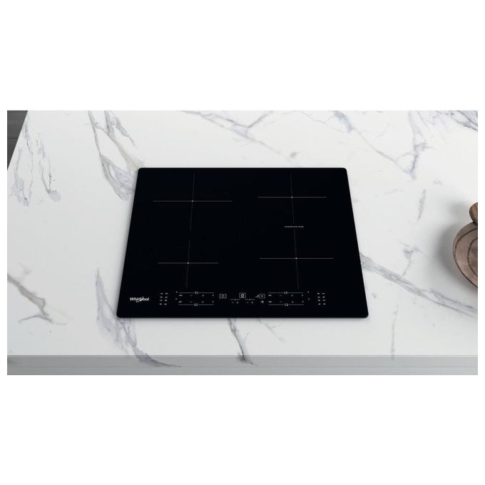 Whirlpool WB B8360 NE Piano Cottura ad Induzione 4 Zone 59 cm Nero