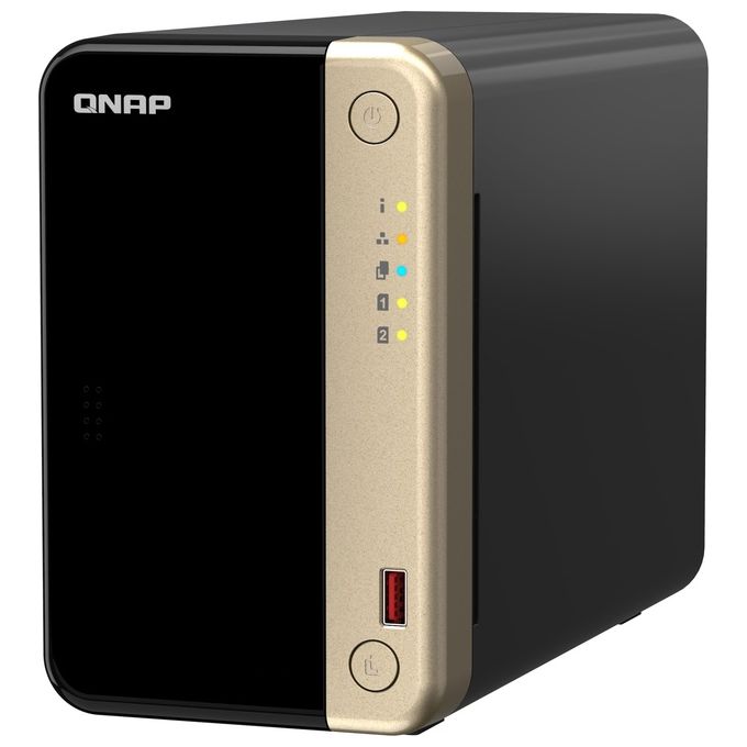 QNAP TS-264 NAS Tower Collegamento Ethernet LAN Nero-Oro N5095
