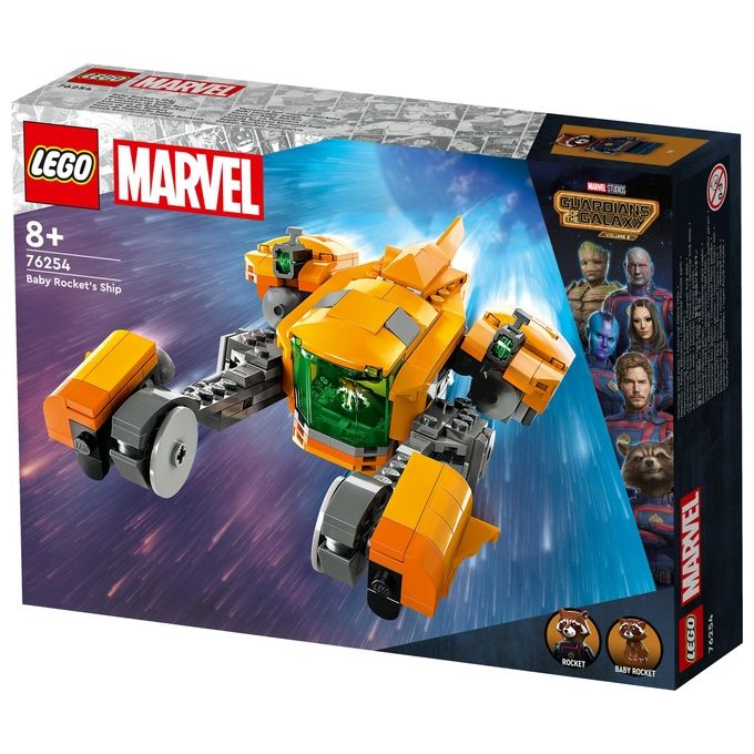 LEGO Marvel 76254 – L’Astronave di Baby Rocket, Set da Costruzione 330 Pezzi con Minifigure di Rocket e Baby Rocket, Eta' 8+