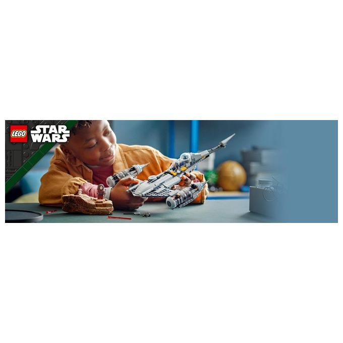 LEGO Star Wars 75325 Starfighter N-1 del Mandaloriano, Personaggi Peli Motto, Droide BD e Baby Yoda, Giocattolo Costruibile