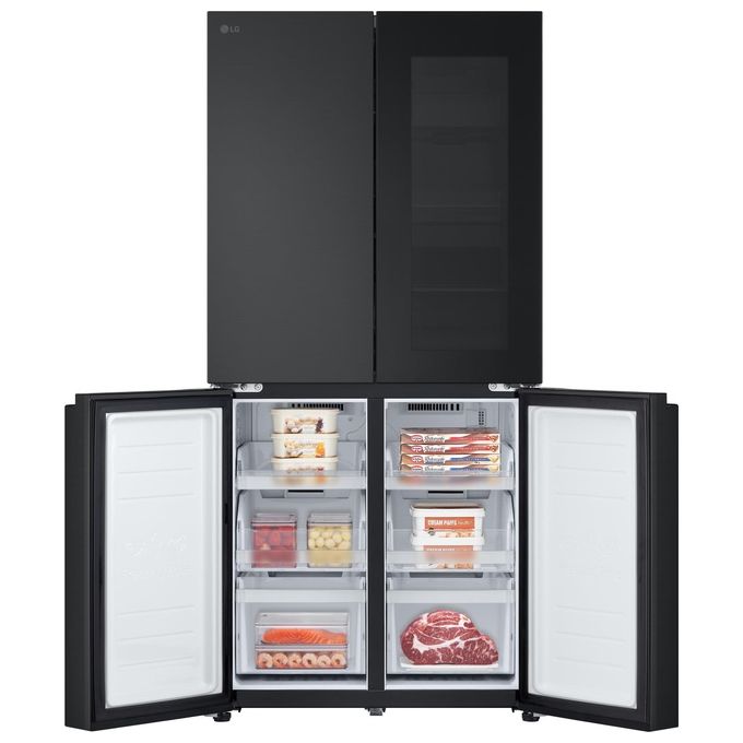 LG GMV860EPDE Frigorifero Multidoor InstaView Slim 530 Litri Classe E Wi-Fi Linear Cooling Total No Frost 835x1787x730 Matte Black