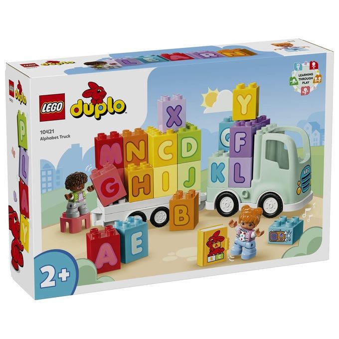 LEGO DUPLO 10421 Il Camioncino dell'Alfabeto, Giochi Educativi per Bambini 2+ Anni con Camion Giocattolo e Mattoncini ABC