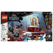 Lego 76213 Marvel La stanza del trono di Re Namor Set da costruzione Black Panther Wakanda Forever 3 Minifigure Shuri Attuma Re Namor