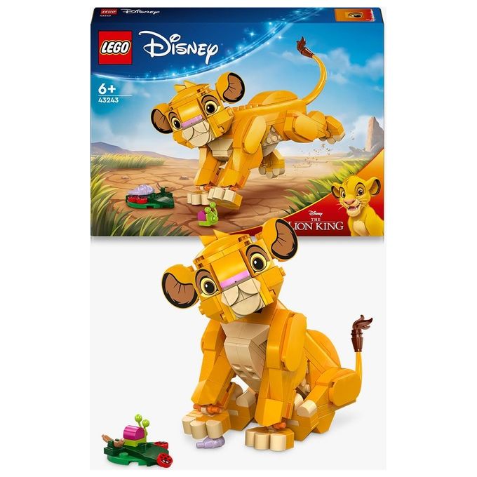 LEGO Disney Simba il Cucciolo del Re Leone Giochi di Fantasia per Bambini e Bambine da 6 Anni Personaggio Giocattolo Costruibile con Parti Snodabili dal Film d'Animazione Idea Regalo 43243