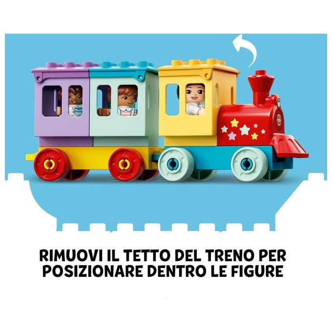 LEGO 10956 DUPLO Town Parco dei Divertimenti con Scivoli Giostra Ruota Panoramamica Treno e 7 Minifigure colore Multicolore