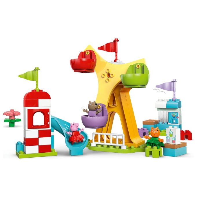 LEGO 10453 DUPLO Set da Costruzione Educativo con Personaggi Peppa Pig Ruota Panoramamica e Scivolo colore Multicolore