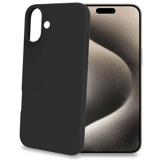 Celly Cromo Cover per iPhone 16 Plus Nero