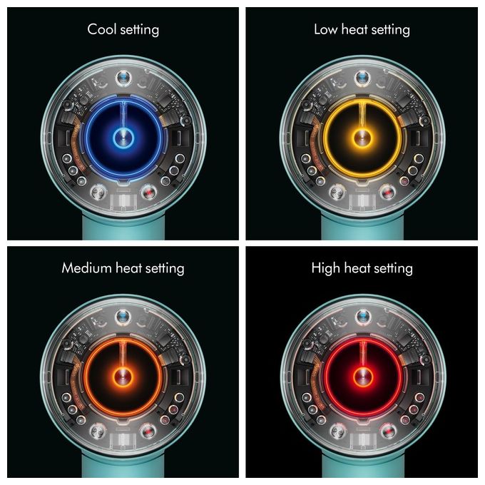 Dyson Super Sonic Nural Asciugacapelli 1600W 4 Temperature con Accessori Acquamarina