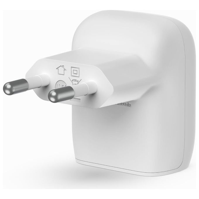 Belkin WCA006vf1MWH-B5 Caricabatterie da Parete con Pps Porta Usb-C PD 20W 1mt Pvc Bianco