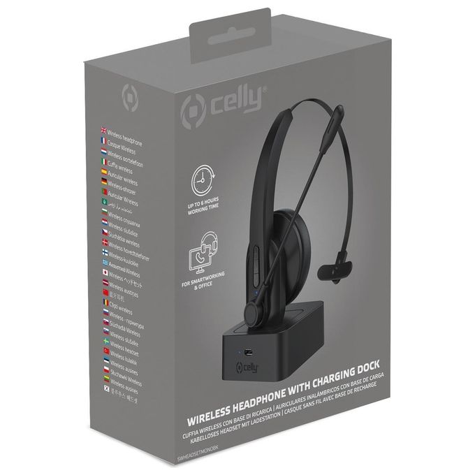 Celly SW Headset Wireless Mono Nero