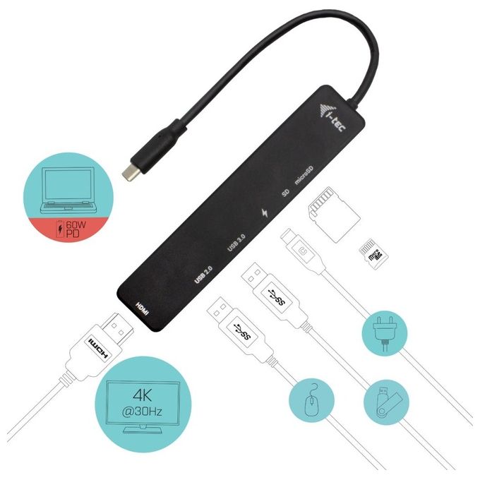 I-Tec Usb-C Travel Easy Dock 4K Hdmi e Power Delivery 60W