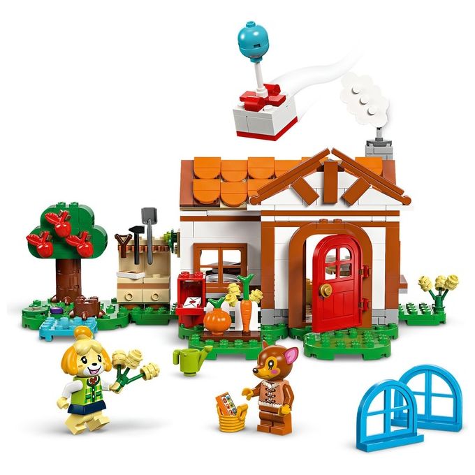 LEGO 77049 Animal Crossing – Isabelle’s House Visit, Set da Costruzione 389 Pezzi con 2 Minifigure, Eta' 6+
