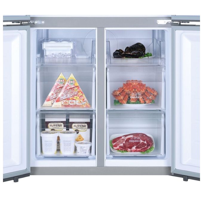 Haier HTF-458DG6 Frigorifero Combinato 4 Porte Capacita' 468 Litri Classe energetica F (A+) 180,4 cm Total No Frost Inox
