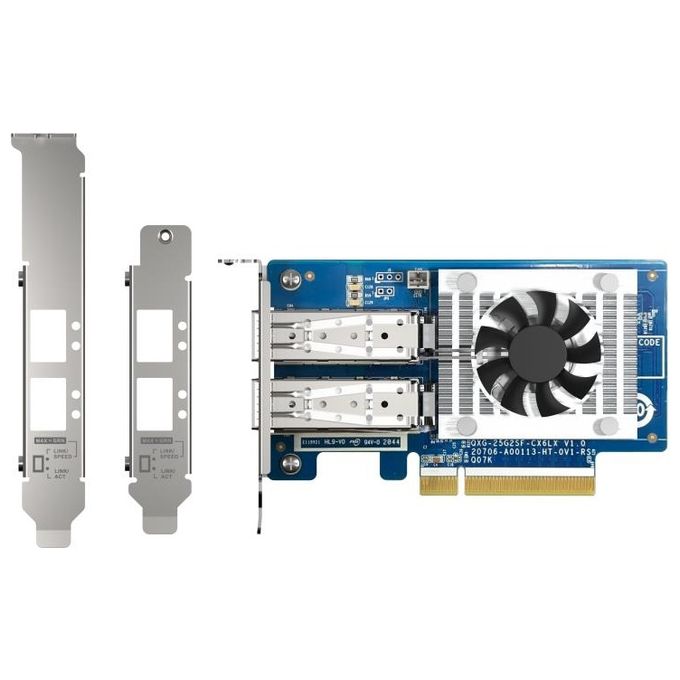 Qnap QXG-25G2SF-CX6 Scheda di Rete e Adattatore Interno Fibra 25000 Mbit-s