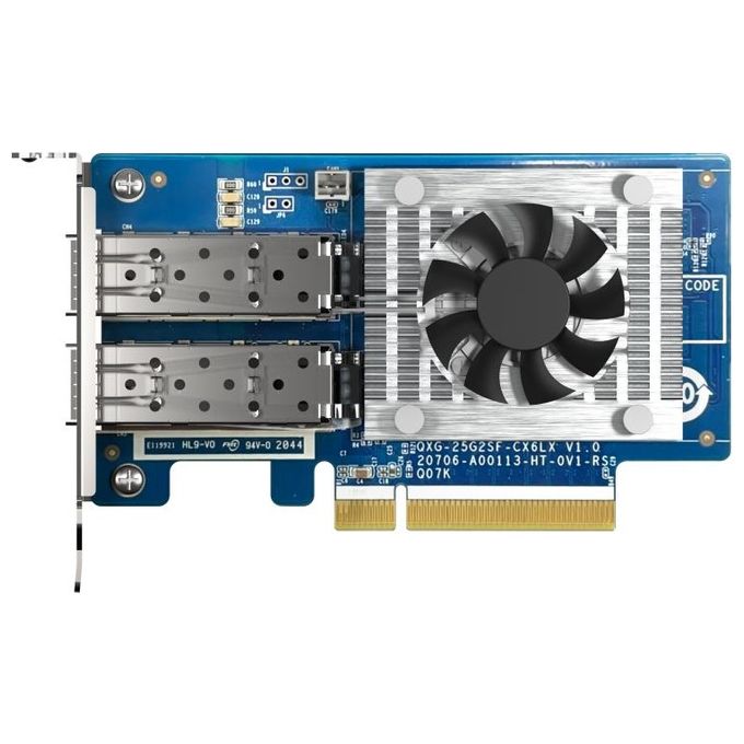 Qnap QXG-25G2SF-CX6 Scheda di Rete e Adattatore Interno Fibra 25000 Mbit-s