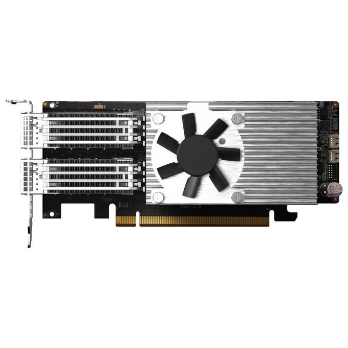 Qnap QXG-100G2SF-E810 Scheda di Rete e Adattatore Interno Fibra 100000 Mbit-s