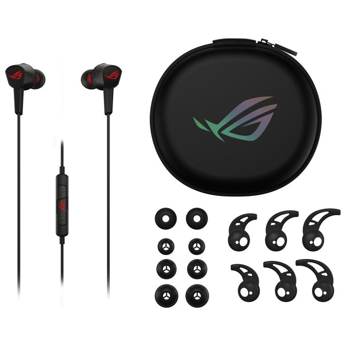ASUS ROG Cetra II Core - Auricolari Gaming, Driver in gomma siliconica liquida (LSR), Connettore da 3,5 mm, Per PC, MAC, PlayStation 4-5, Nintendo Switch, Xbox Series X-S, Nero