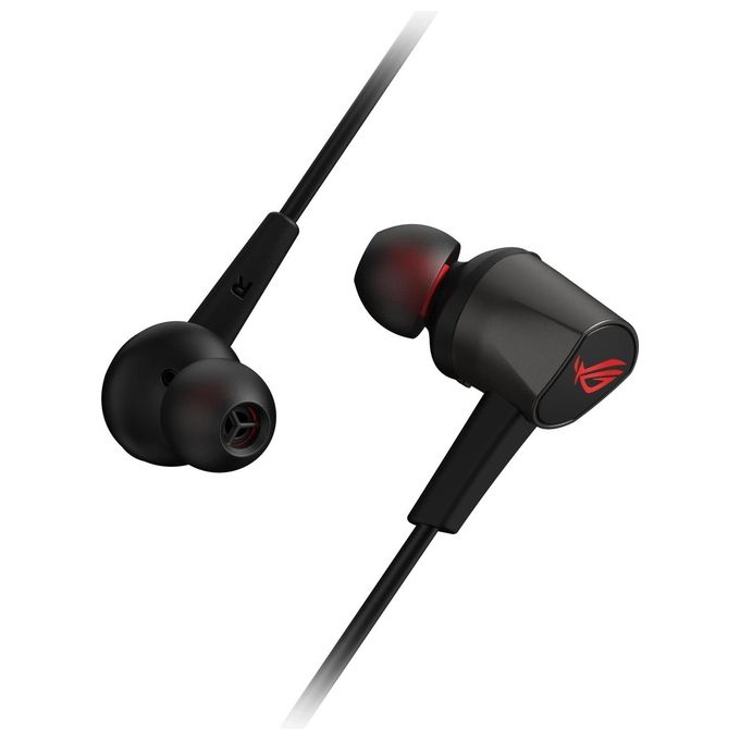 ASUS ROG Cetra II Core - Auricolari Gaming, Driver in gomma siliconica liquida (LSR), Connettore da 3,5 mm, Per PC, MAC, PlayStation 4-5, Nintendo Switch, Xbox Series X-S, Nero