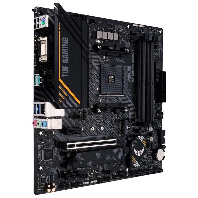 ASUS TUF GAMING B550M-E Scheda Madre Gaming micro ATX con supporto AMD B550 e tecnologia PCIe 4.0 per prestazioni elevate