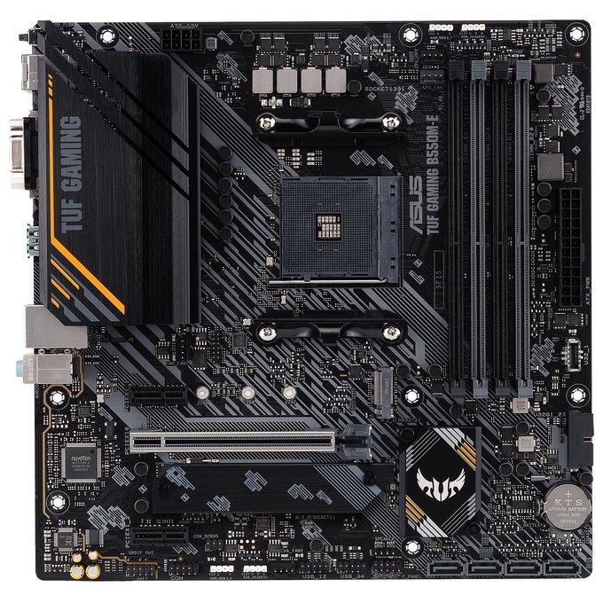 ASUS TUF GAMING B550M-E Scheda Madre Gaming micro ATX con supporto AMD B550 e tecnologia PCIe 4.0 per prestazioni elevate