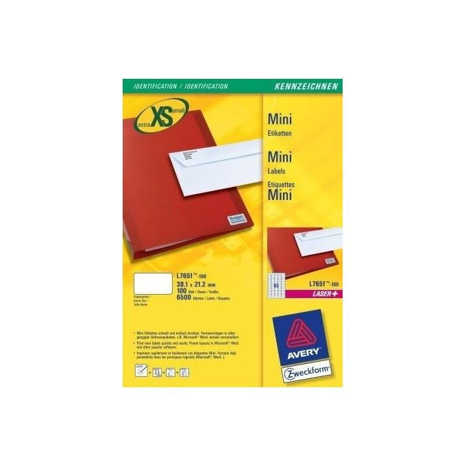 Avery Etic.mini Indir 38.1x21.2 Singolo