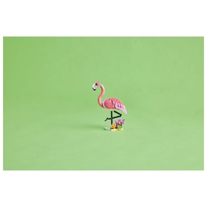 LEGO Creator 3 in 1 Animali Selvatici: Fenicottero Rosa Giocattolo - Si Trasforma in Uccello Cacatua o in Axolotl - Animali da Costruire per Bambini e Bambine da 8 Anni - Regalo di Compleanno 31170