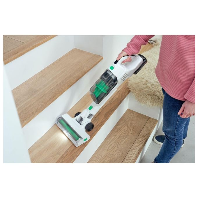 Black+Decker Reviva Scopa Elettrica senza Filo senza Sacco Bianco