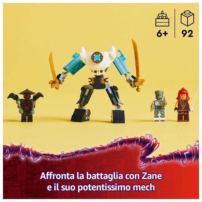 LEGO Kit Costruzione Mech di Battaglia Zane Ninjago 71827 Blocchi Costruibili Avventura Creativa
