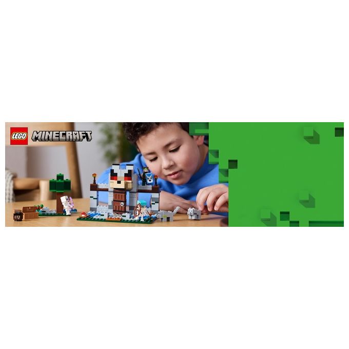 LEGO Minecraft Il Castello del Lupo Giocattolo da Costruire con il Personaggio del Domatore 2 Animali e 2 Scheletri con Armi Giochi di Ruolo per Bambini e Bambine da 8 Anni in su Idea Regalo 21261