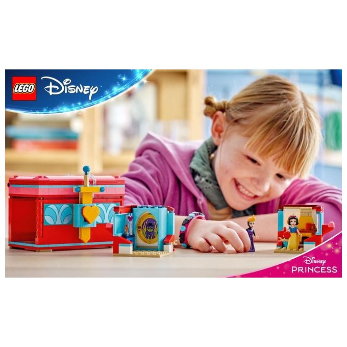 LEGO Disney Portagioie di Biancaneve Giocattolo Principesse da Costruire Giochi per Bambine e Bambini da 6 Anni con Mini Bamboline Accessori e un Braccialetto Personalizzabile Idea Regalo 43276