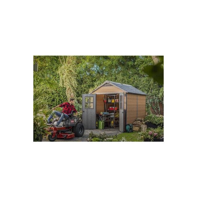 Keter Casetta da Giardino Newton 759 in Resina e Legno 228x287x252h Marrone