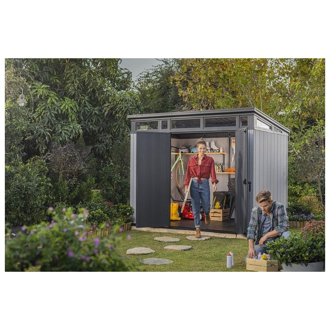 Keter Casetta da Giardino Artisan 97 in Resina 277x218x226h Grigia