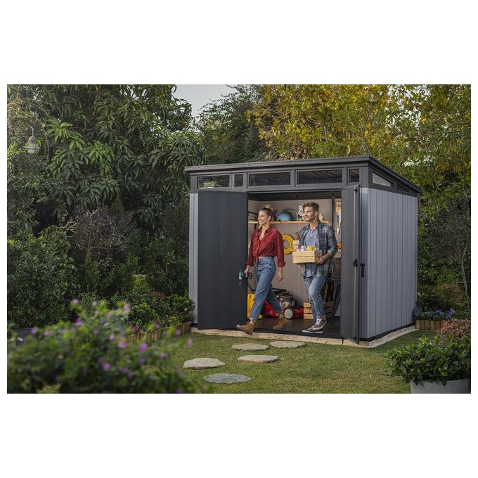 Keter Casetta da Giardino Artisan 97 in Resina 277x218x226h Grigia