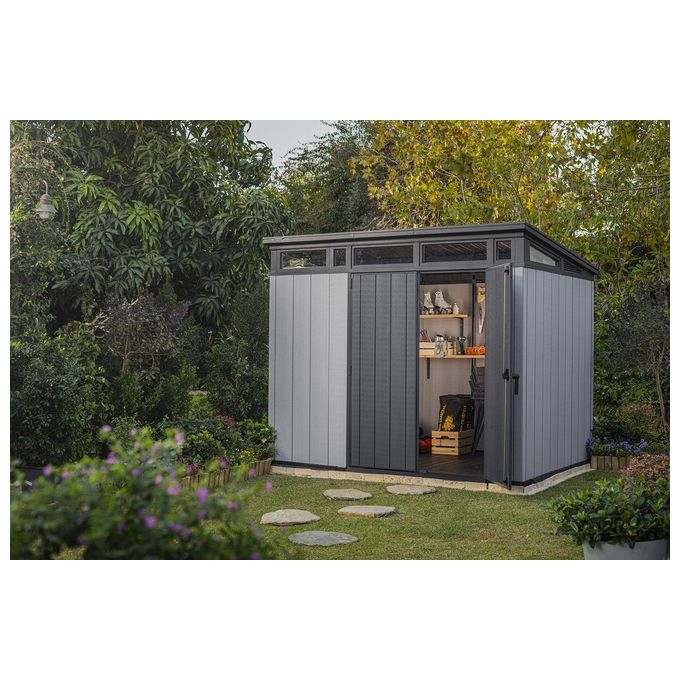 Keter Casetta da Giardino Artisan 97 in Resina 277x218x226h Grigia
