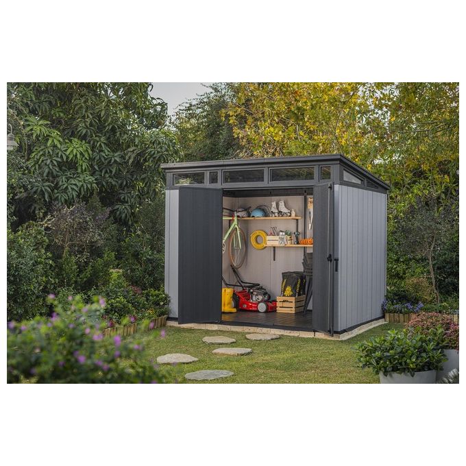 Keter Casetta da Giardino Artisan 97 in Resina 277x218x226h Grigia