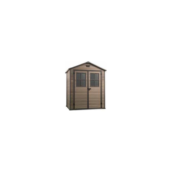 Keter Casetta da Giardino Box Portattrezzi da esterno SCALA 6X5 DD in resina 185x152x226h noce